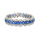 Sapphire and Diamond Bracelet in 18K White Gold - KGD 41264