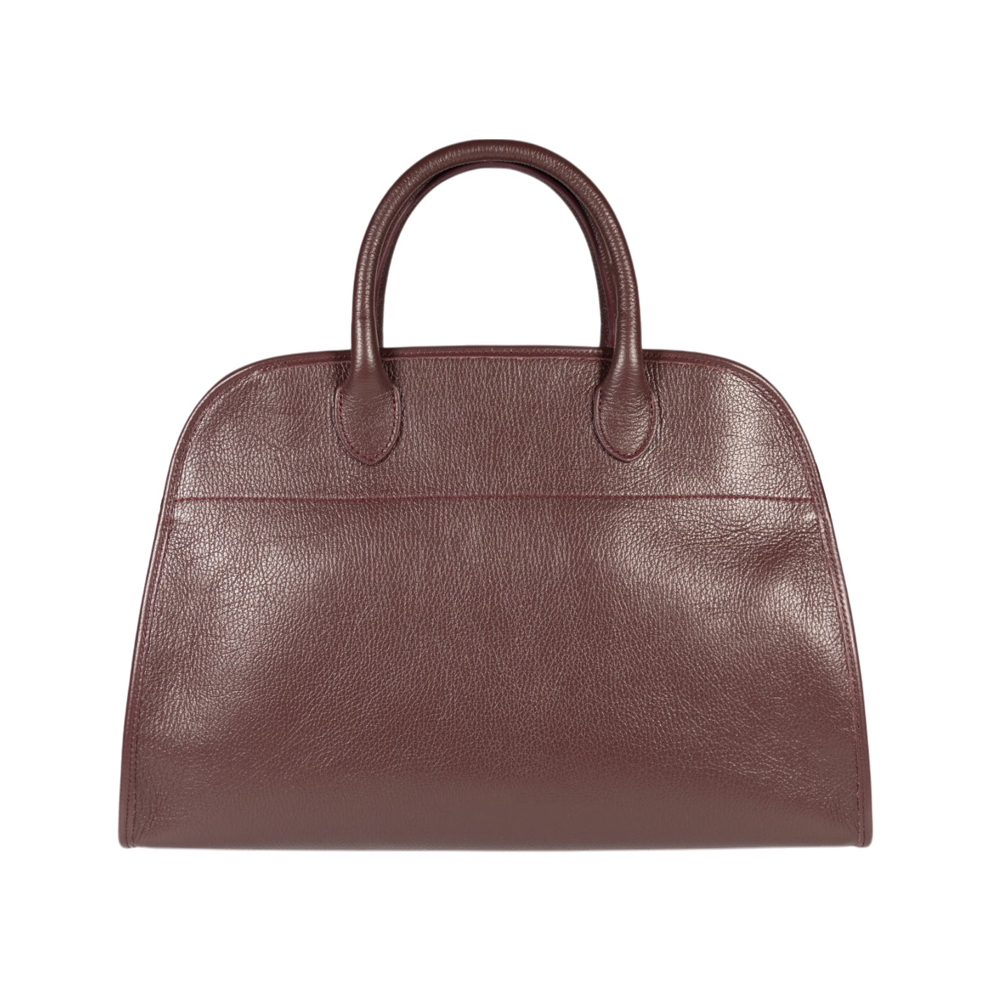 RB1032X | Women's Hand Bag FRIDA in Genuine Leather Made in Italy. Shiny Gold metal hardware - Bordeaux color - Dimensions: cm 43 x 29 x 24 + 12 (Light handles)